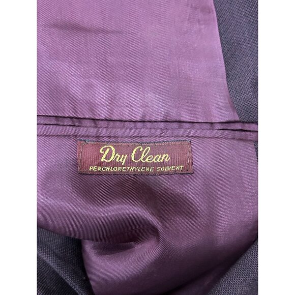 Vintage Arnie Mens Burgundy Blazer 40R Wool Blend Two Button Gold Accents - Picture 9 of 11